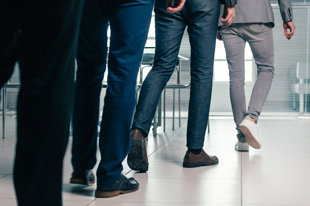 Men's shoes in the office