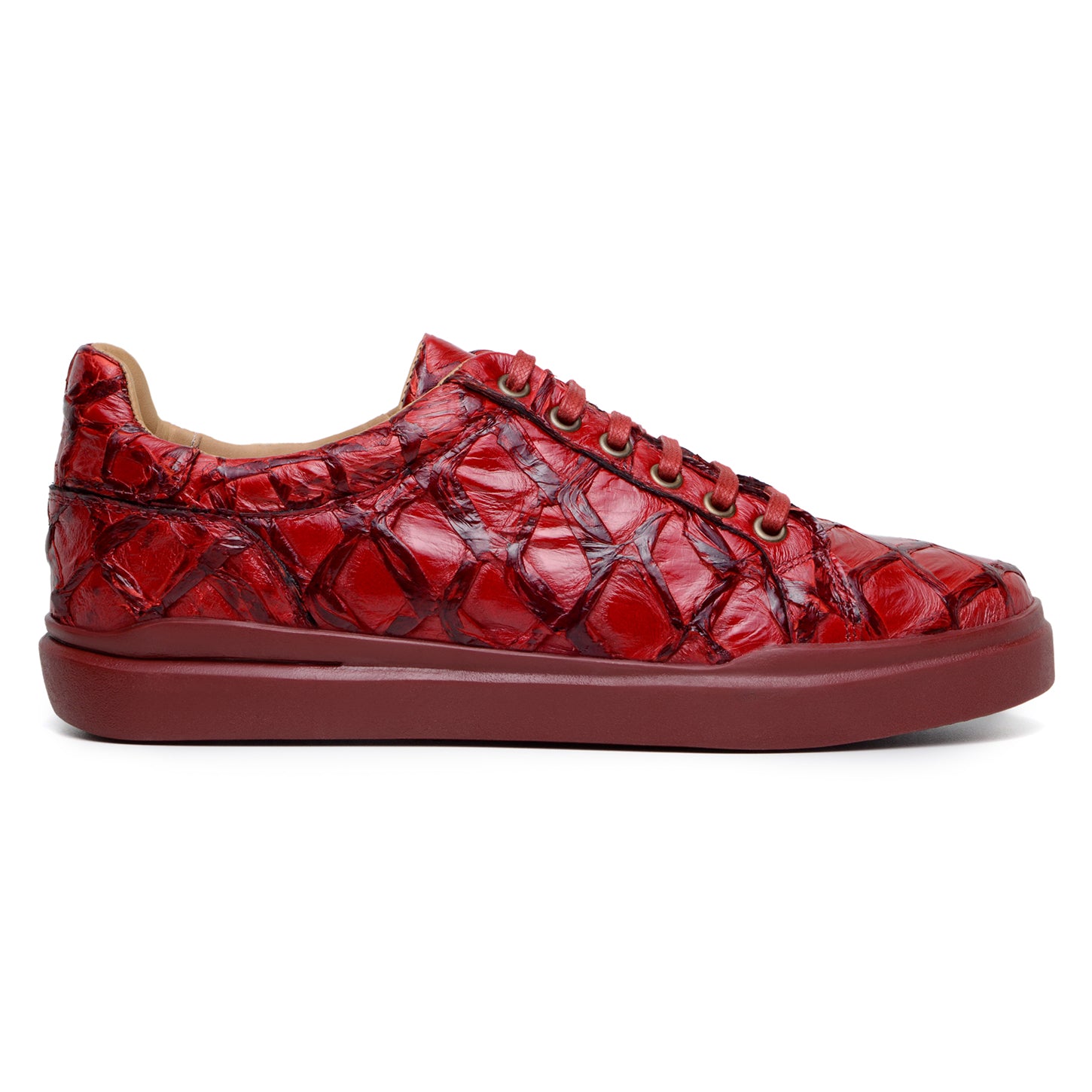 Vasco Hornback Crocodile and Soft Calf Skin Black Men Sneakers