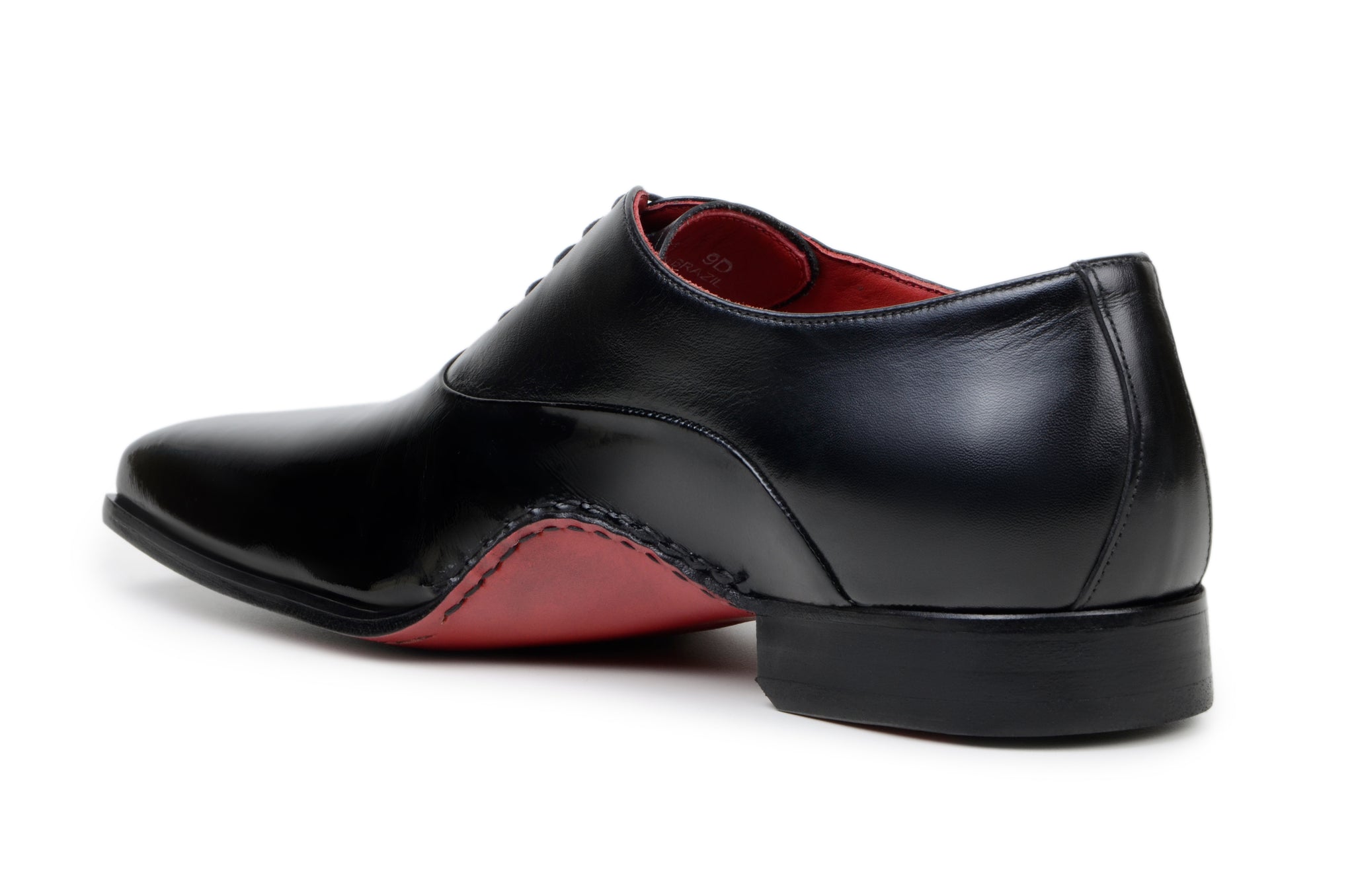 Men’s Studio Belvedere Black Leather Oxford Dress Shoes Size‎ 9 D Brazil Nero - Black – Belvedere Shoes main image 4