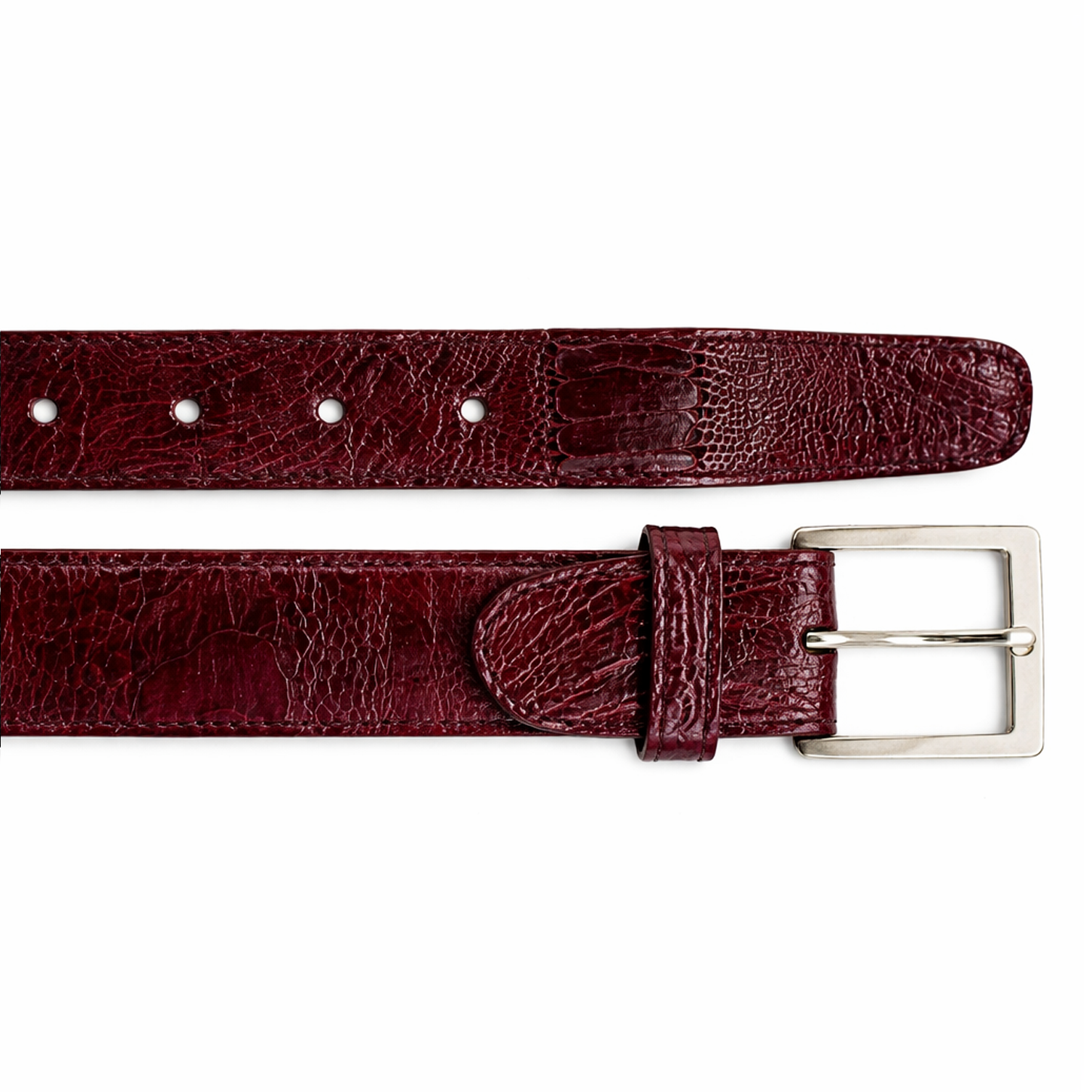 Grand lider Ostrich Elegant Leather Belt Size:34 Ostrich Tapered Tab Belt | Stetson main image 3