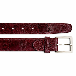 Ostrich Leg Belt- Dark Burgundy – Belvedere Shoes display picture 1
