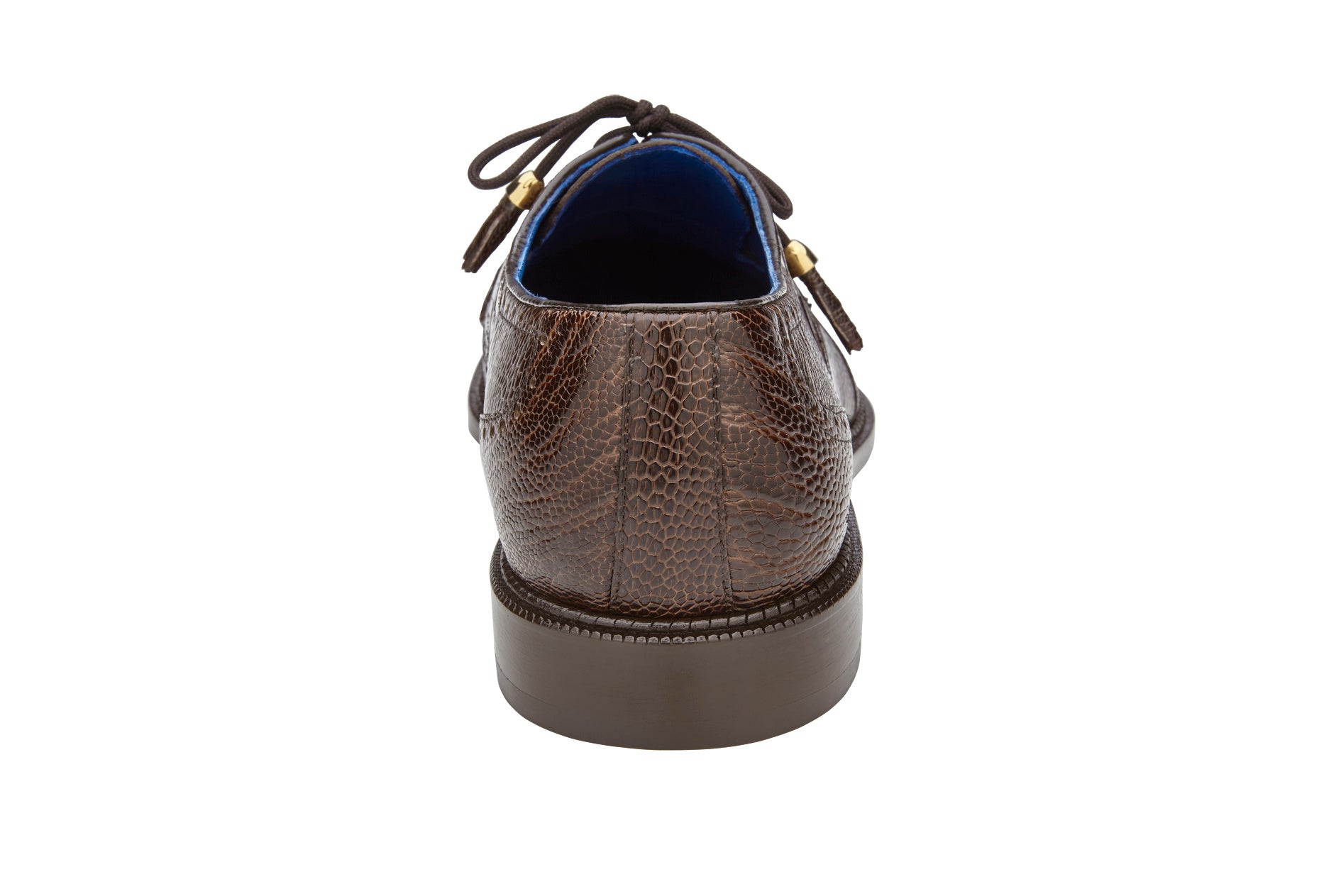 Genuine Ostrich Leather Lace-Up Dress Shoes Belvedere Batta Chocolate Brown Chocolate / 11 Genuine Ostrich Leather Lace-Up Dress Shoes Belvedere Batta Chocolate Brown Chocolate / 11