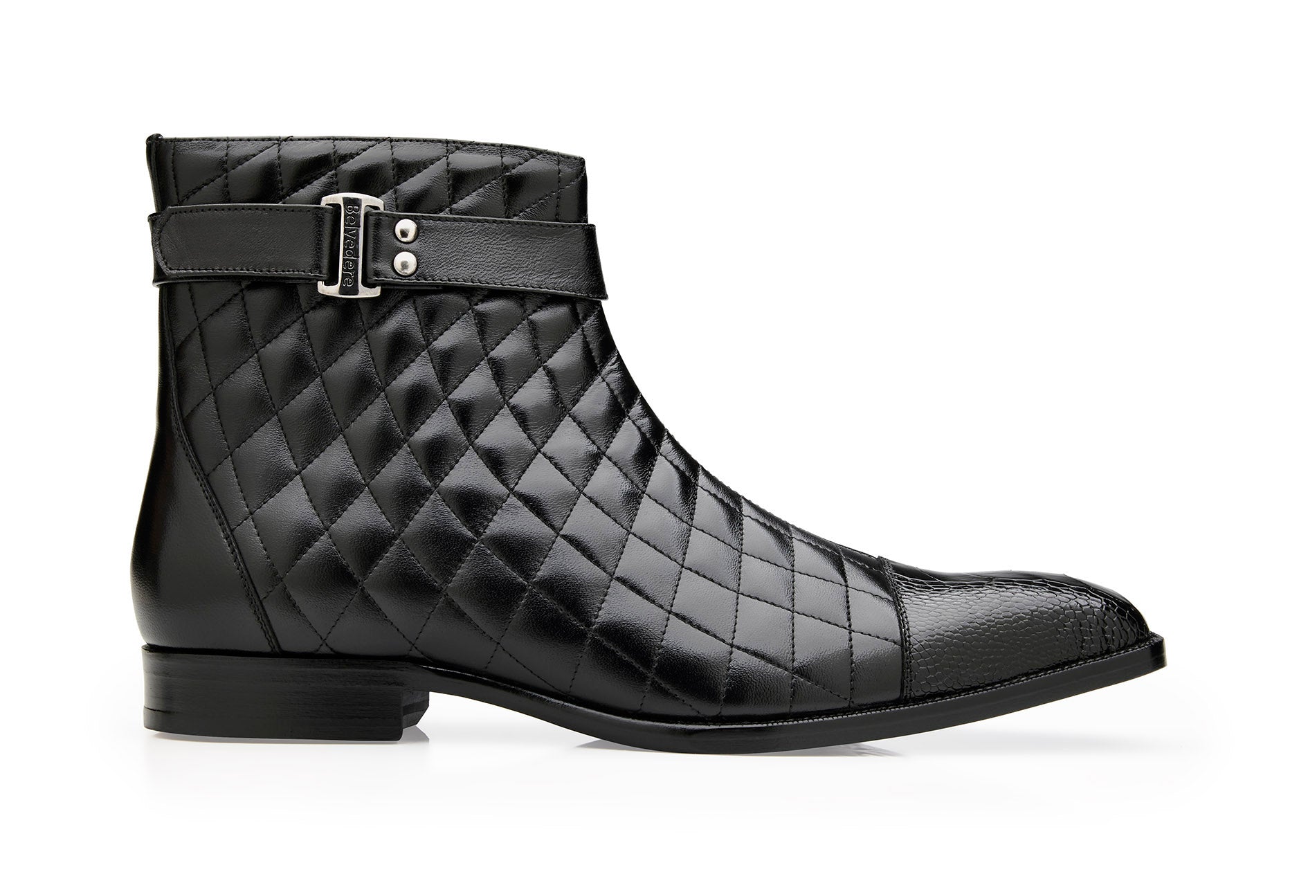 PELLICO ペリーコ　NEBI ネビ DOTSHEER BOOTS BK Chapo Genuine Hornback Crocodile Black Men's Dress Shoes