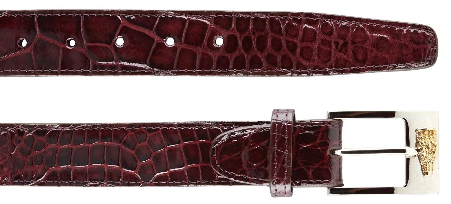 Belvedere Alligator Belt - Pink Luxury Leather Belt main image 1