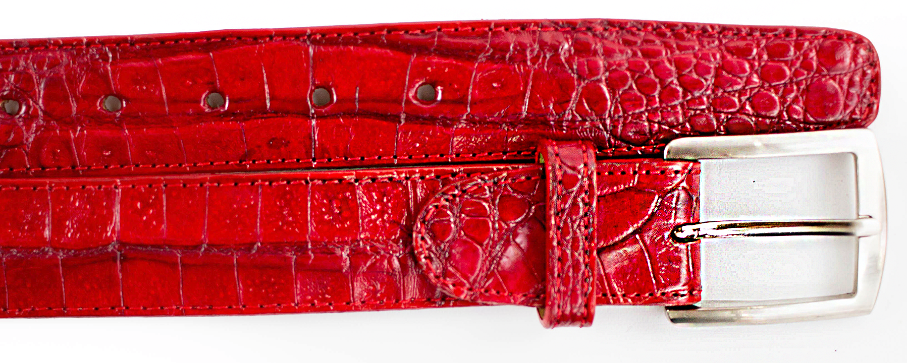 Red 2025 croc belt