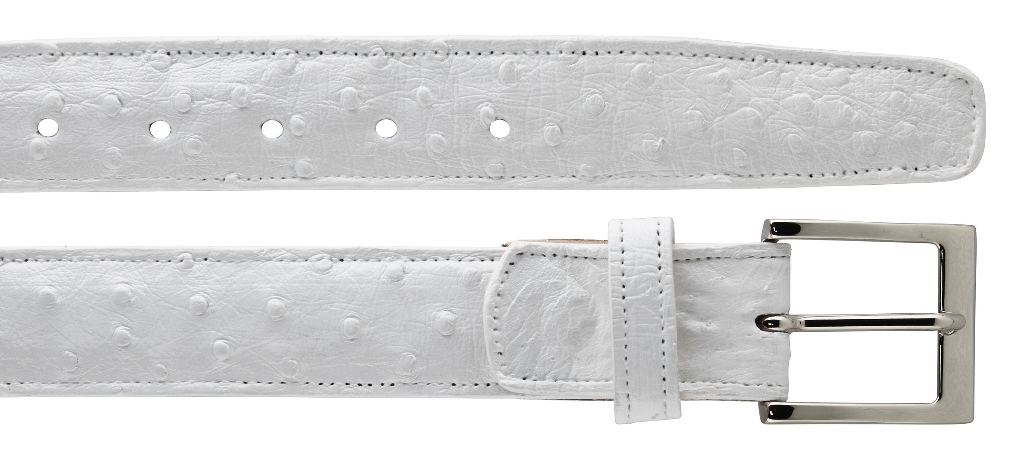 Ostrich Quill Belt - White