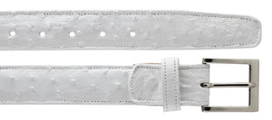 Ostrich Quill Belt - White